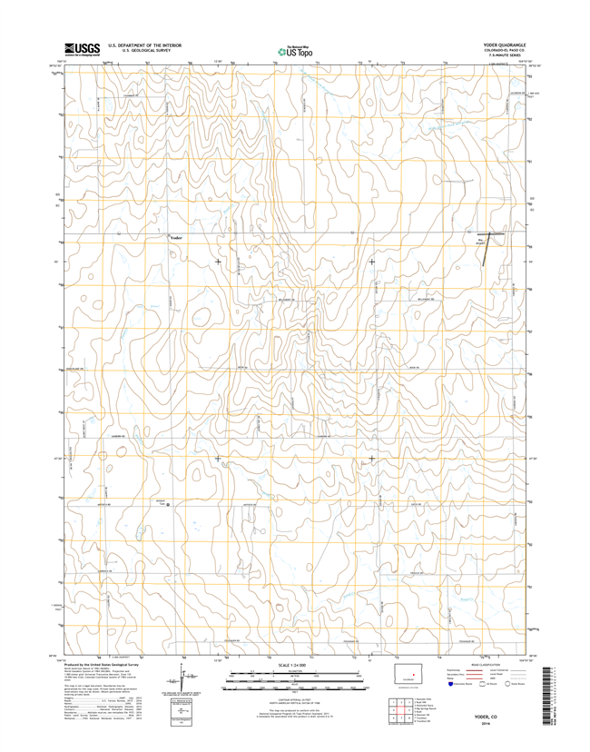 Yoder Colorado - 24k Topo Map