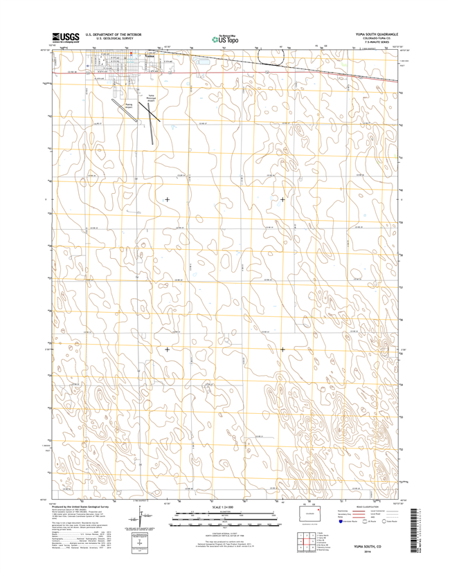 Yuma South Colorado - 24k Topo Map