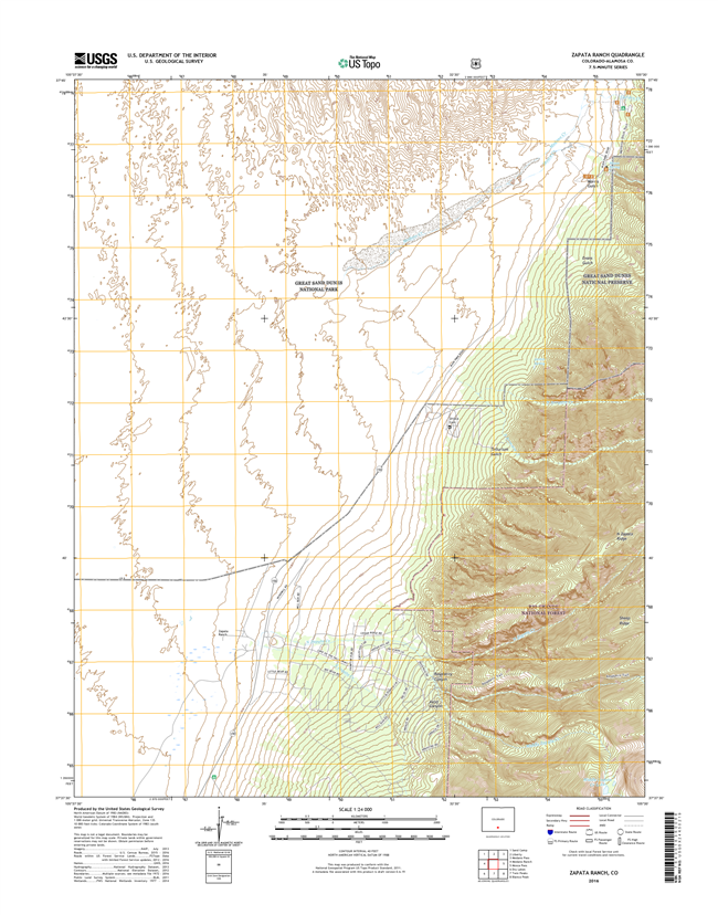 Zapata Ranch Colorado - 24k Topo Map