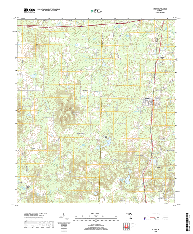 Alford Florida - 24k Topo Map
