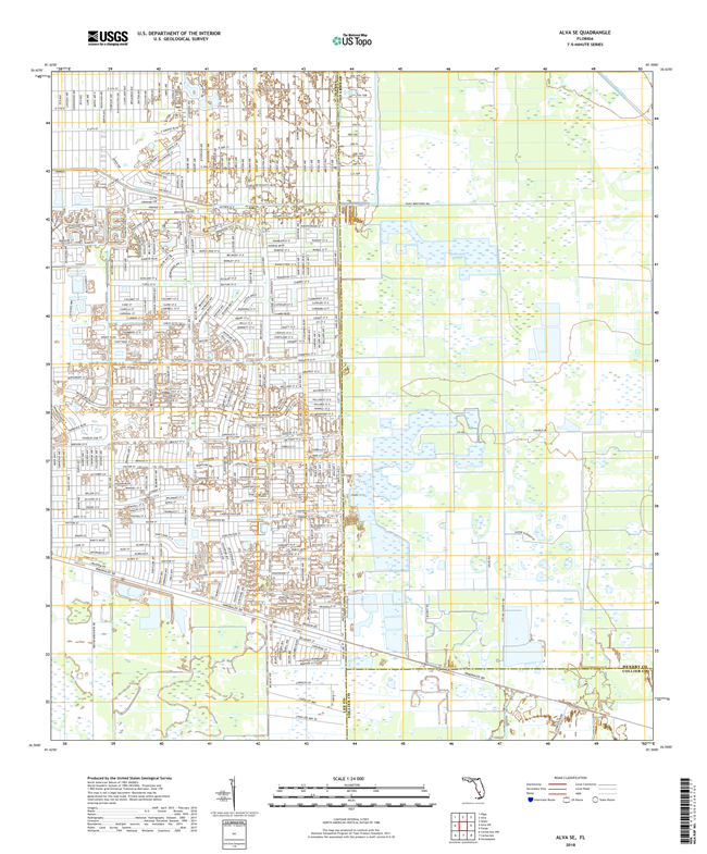 Alva SE Florida - 24k Topo Map