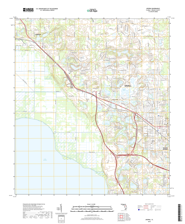 Apopka Florida - 24k Topo Map