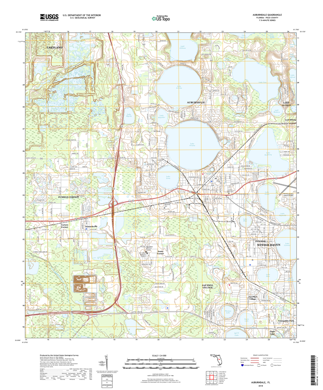 Auburndale Florida - 24k Topo Map