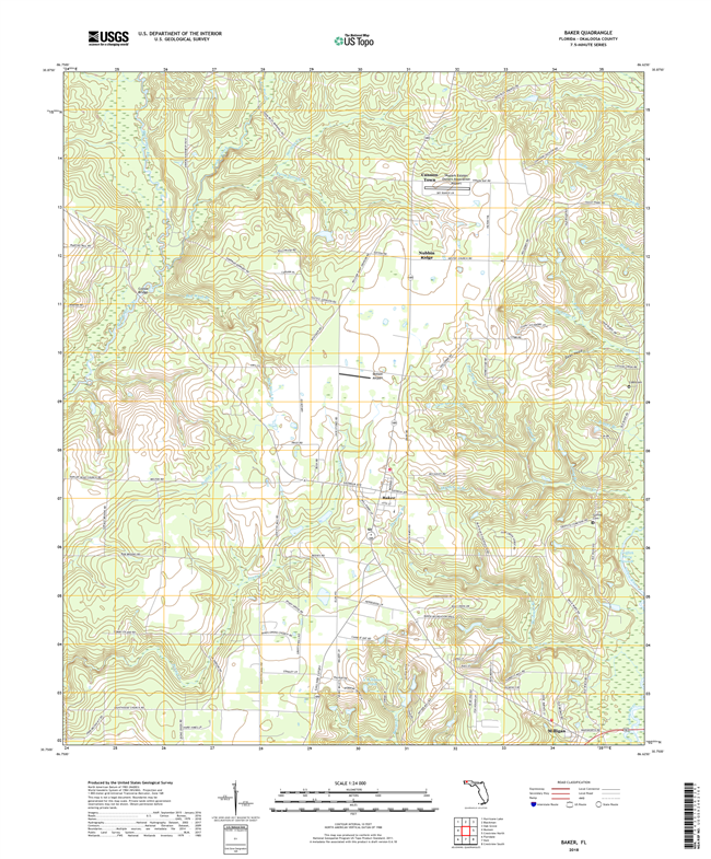 Baker Florida - 24k Topo Map