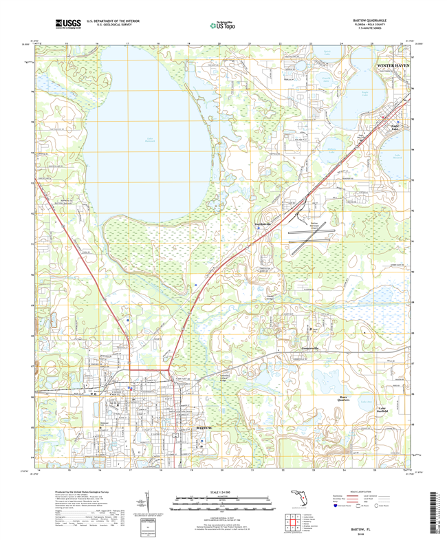 Bartow Florida - 24k Topo Map