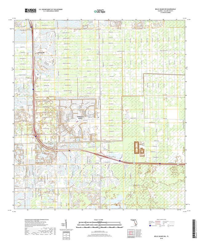 Belle Meade NW Florida - 24k Topo Map