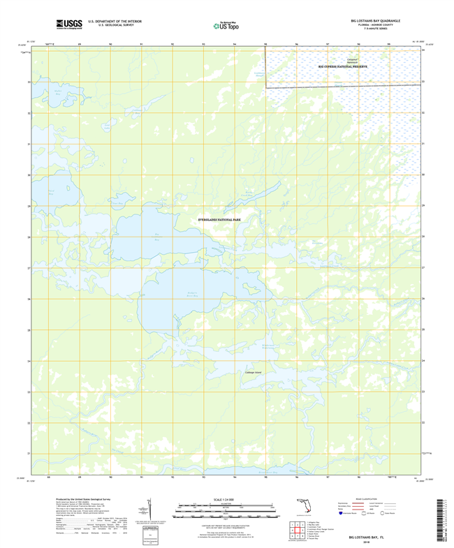 Big Lostmans Bay Florida - 24k Topo Map