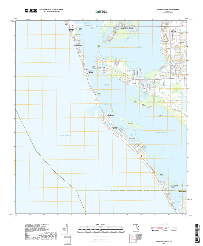 Bradenton Beach Florida - 24k Topo Map