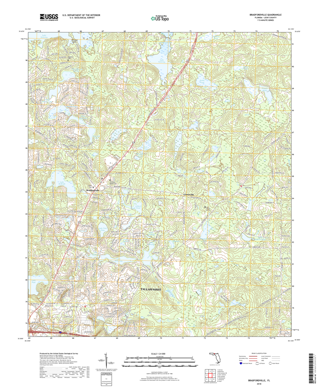 Bradfordville Florida - 24k Topo Map