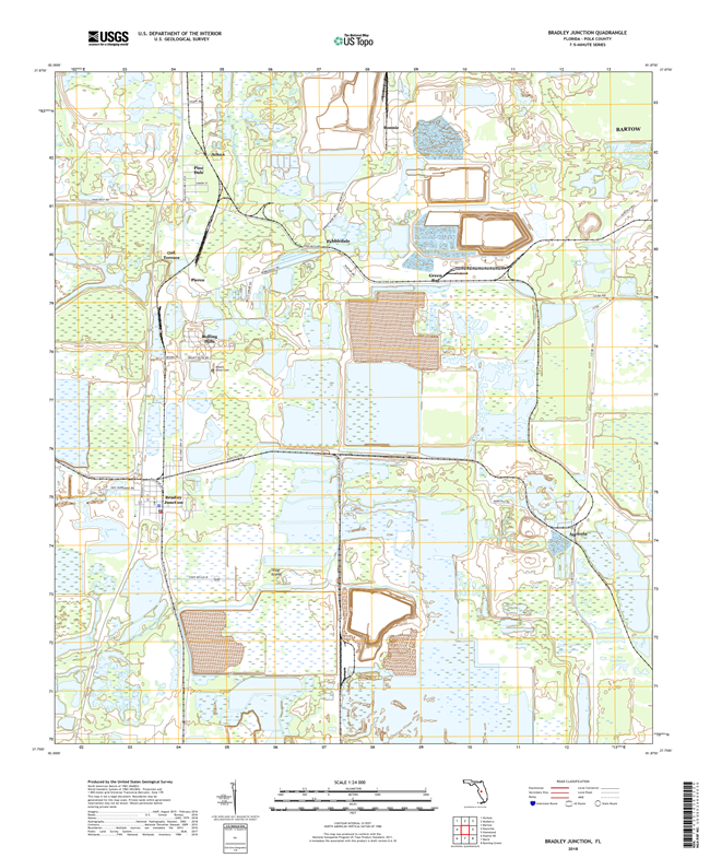 Bradley Junction Florida - 24k Topo Map