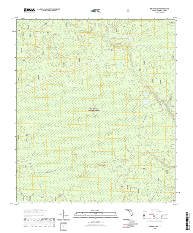 Bradwell Bay Florida - 24k Topo Map