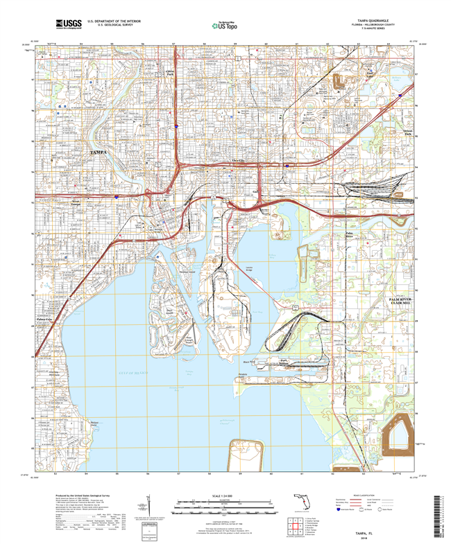 Tampa Florida - 24k Topo Map