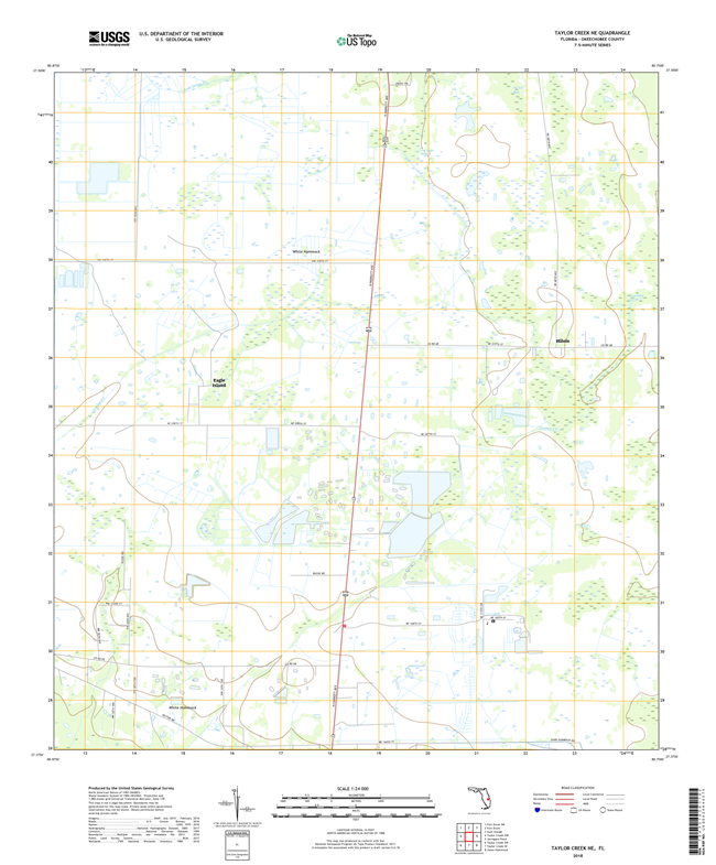 Taylor Creek NE Florida - 24k Topo Map