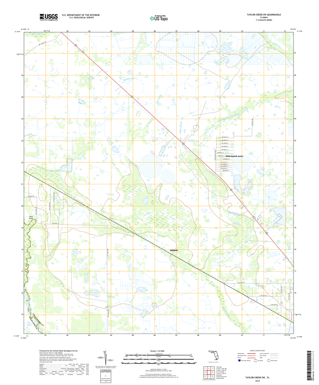 Taylor Creek SW Florida - 24k Topo Map