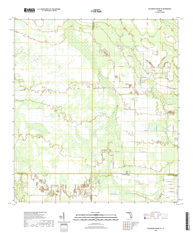 Telegraph Swamp SE Florida - 24k Topo Map