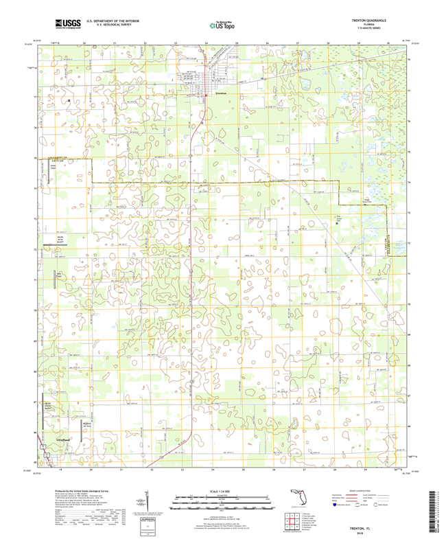 Trenton Florida - 24k Topo Map