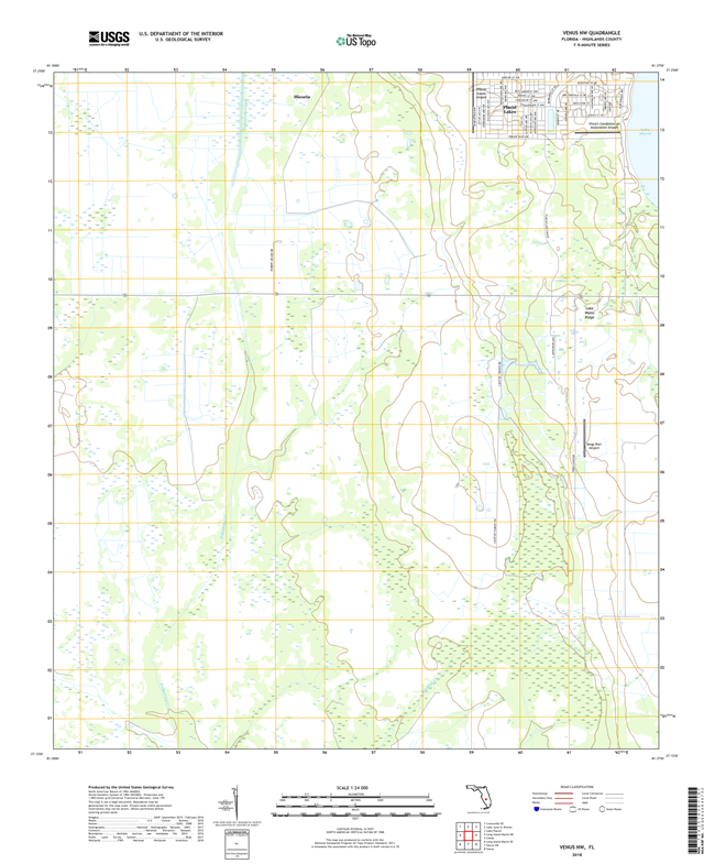 Venus NW Florida - 24k Topo Map