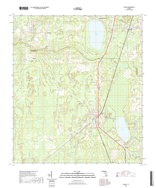 Waldo Florida - 24k Topo Map