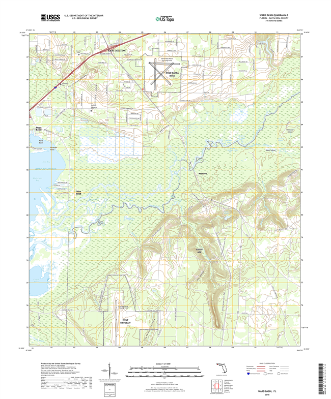 Ward Basin Florida - 24k Topo Map