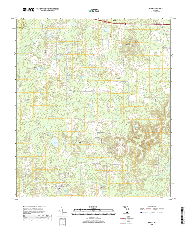 Wausau Florida - 24k Topo Map