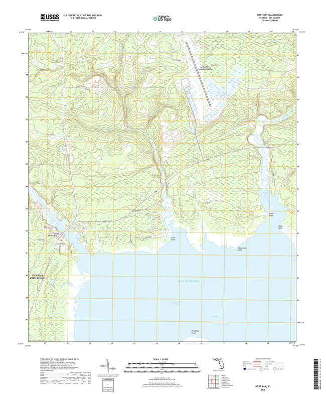 West Bay Florida - 24k Topo Map