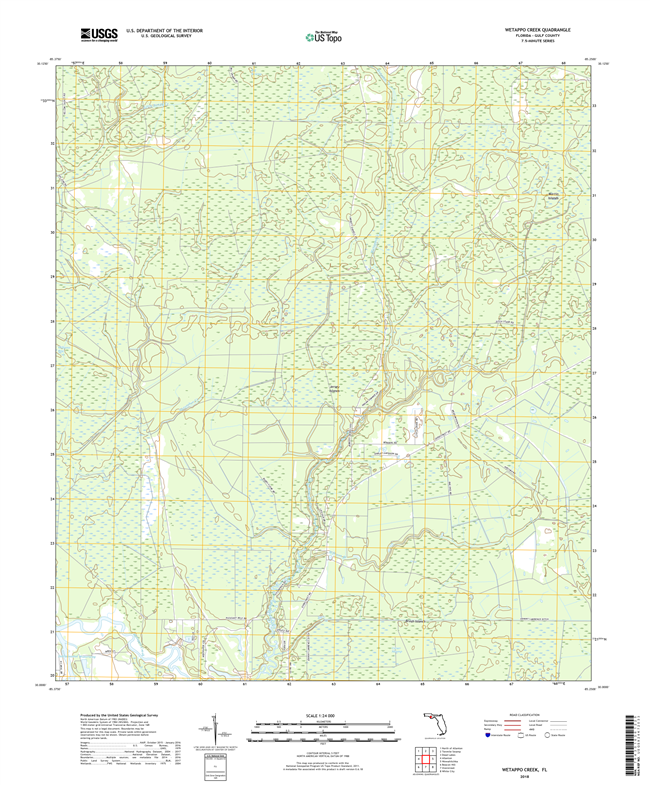 Wetappo Creek Florida - 24k Topo Map