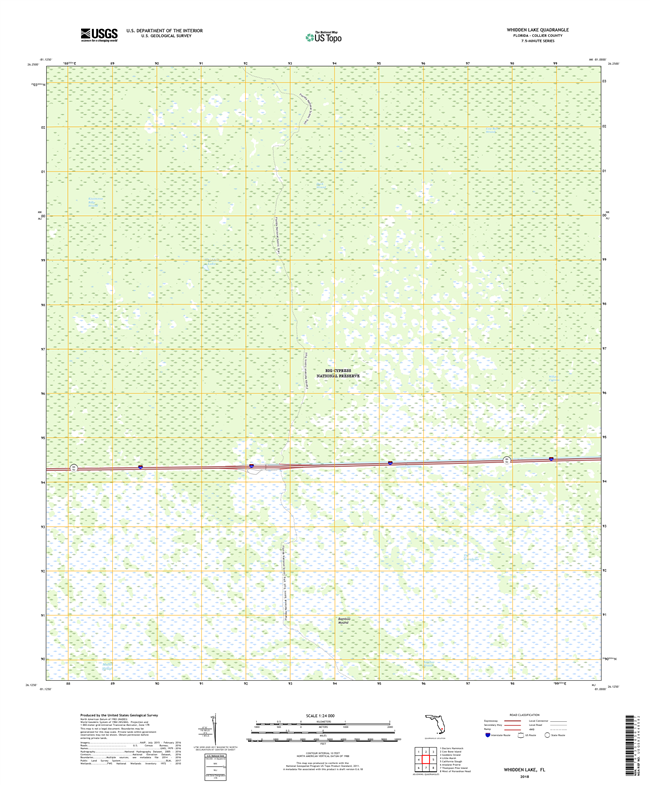 Whidden Lake Florida - 24k Topo Map