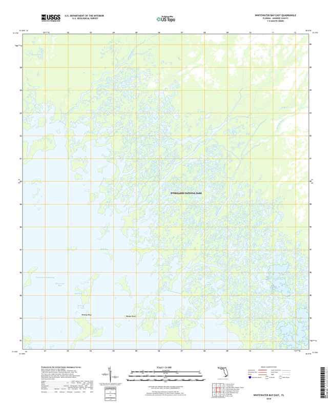 Whitewater Bay East Florida - 24k Topo Map