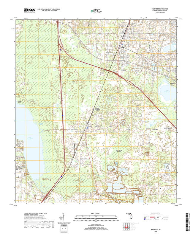 Wildwood Florida - 24k Topo Map