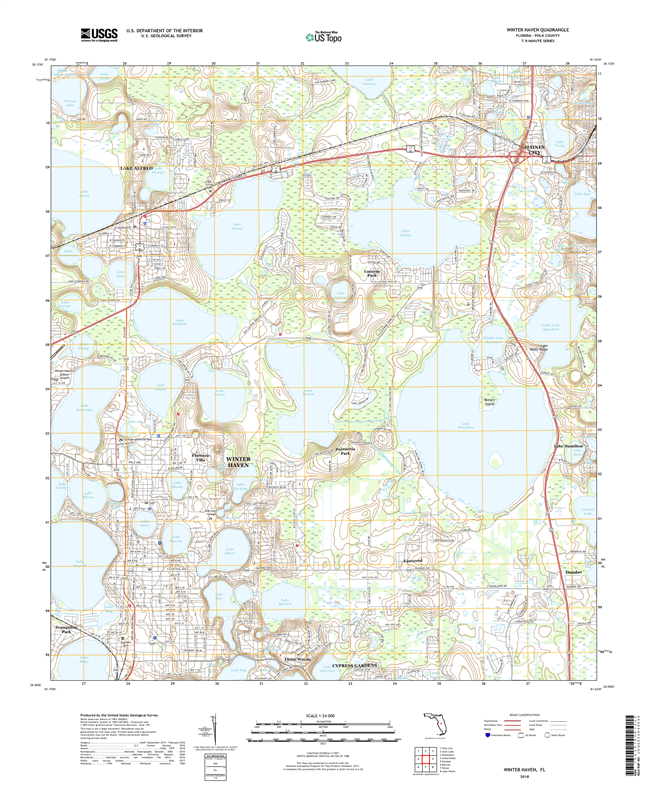 Winter Haven Florida - 24k Topo Map