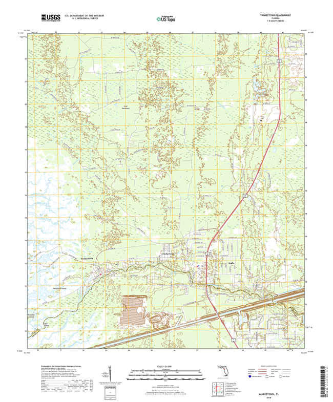 Yankeetown Florida - 24k Topo Map