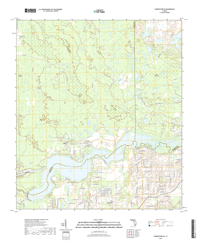 Yankeetown SE Florida - 24k Topo Map