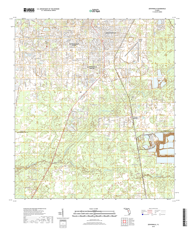Zephyrhills Florida - 24k Topo Map