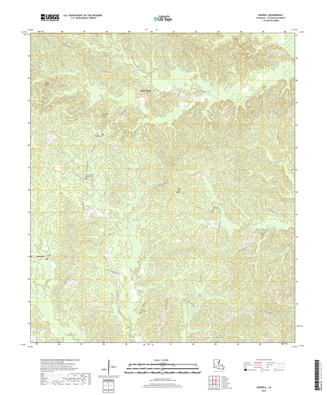 Aimwell Louisiana - 24k Topo Map