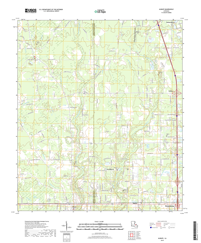 Albany Louisiana - 24k Topo Map