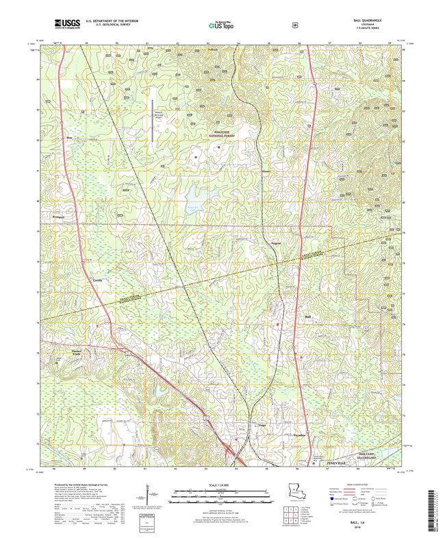 Ball Louisiana - 24k Topo Map