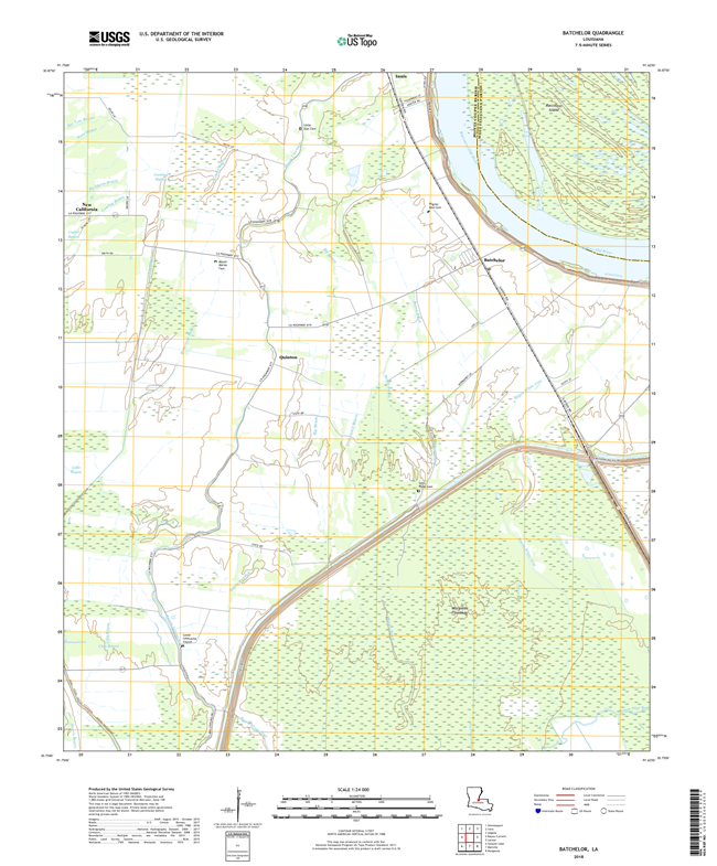 Batchelor Louisiana - 24k Topo Map
