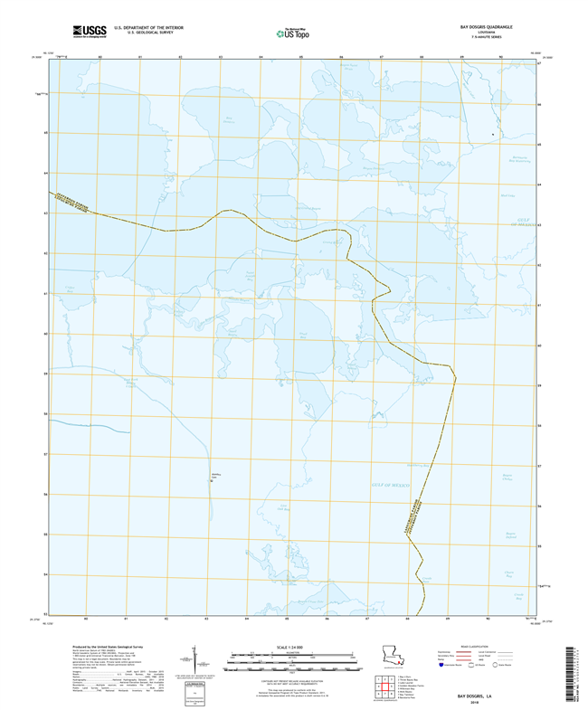 Bay Dosgris Louisiana - 24k Topo Map