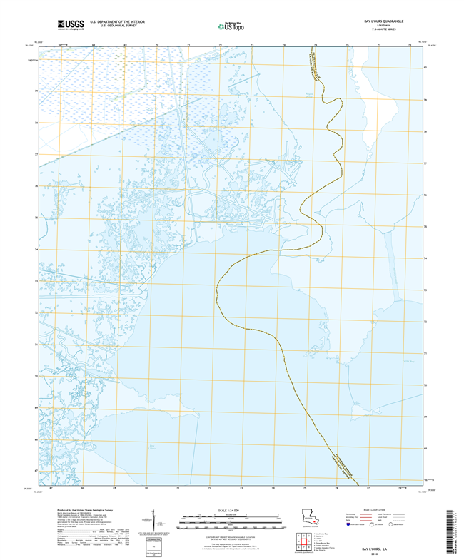 Bay L'Ours Louisiana - 24k Topo Map