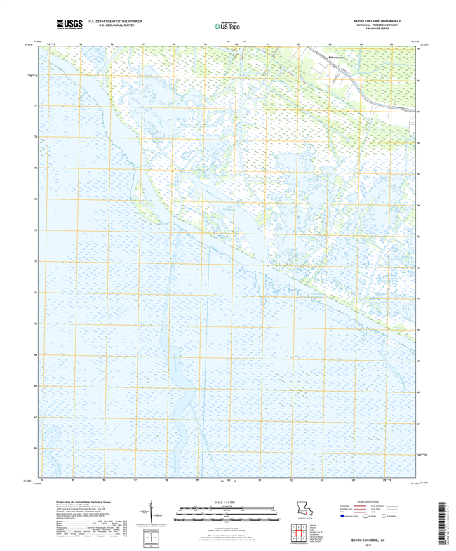 Bayou Cocodrie Louisiana - 24k Topo Map