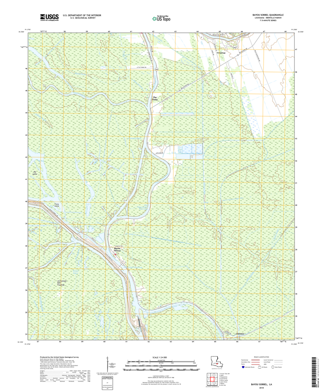 Bayou Sorrel Louisiana - 24k Topo Map