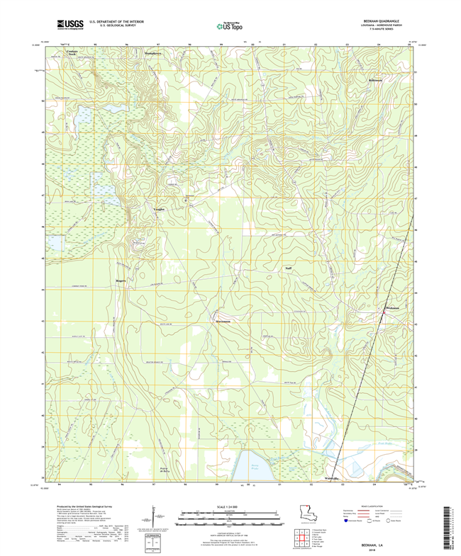 Beekman Louisiana - 24k Topo Map