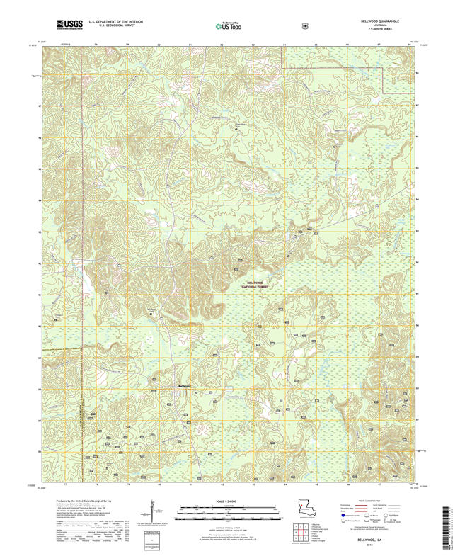 Bellwood Louisiana - 24k Topo Map