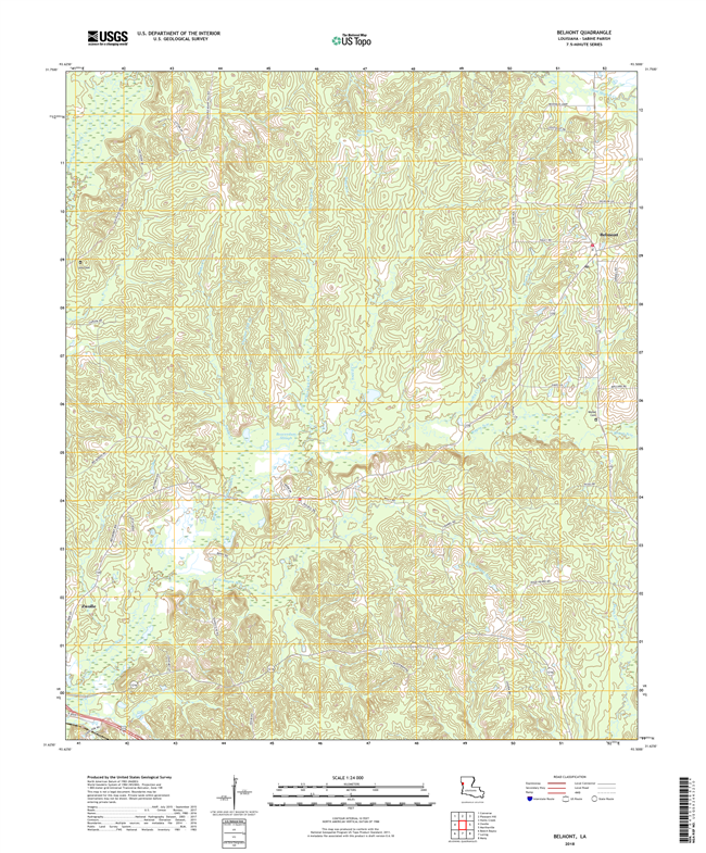 Belmont Louisiana - 24k Topo Map