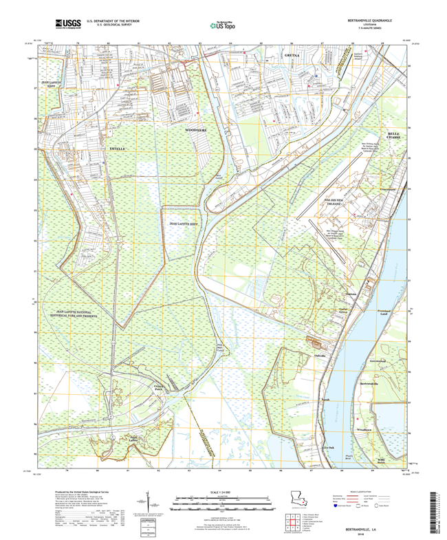 Bertrandville Louisiana - 24k Topo Map