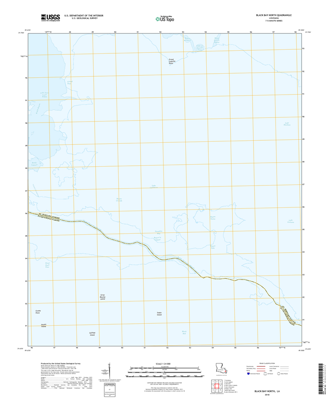 Black Bay North Louisiana - 24k Topo Map