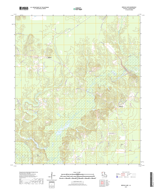 Bodcau Lake Louisiana - 24k Topo Map
