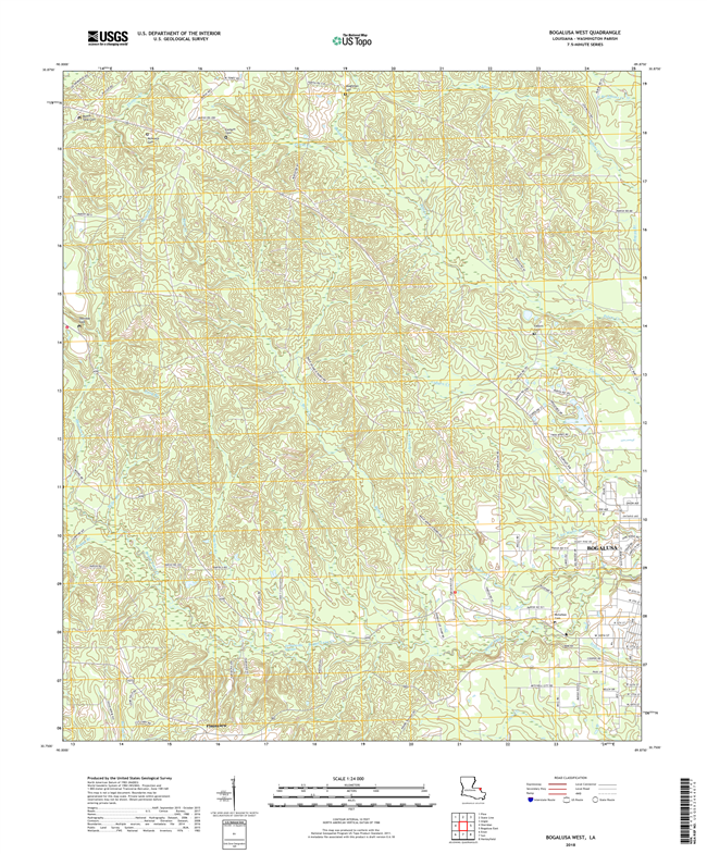 Bogalusa West Louisiana - 24k Topo Map