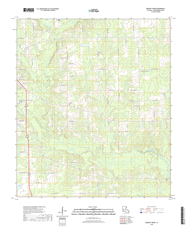 Boneset Creek Louisiana - 24k Topo Map