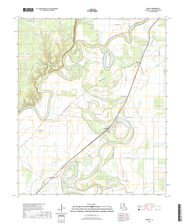 Bonita Louisiana - 24k Topo Map